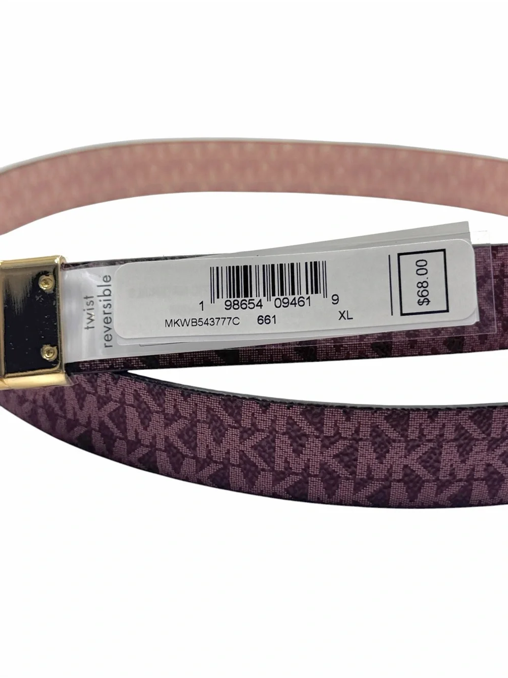 MICHAEL Michael Kors Women's Twist Reversible Belt Size XL